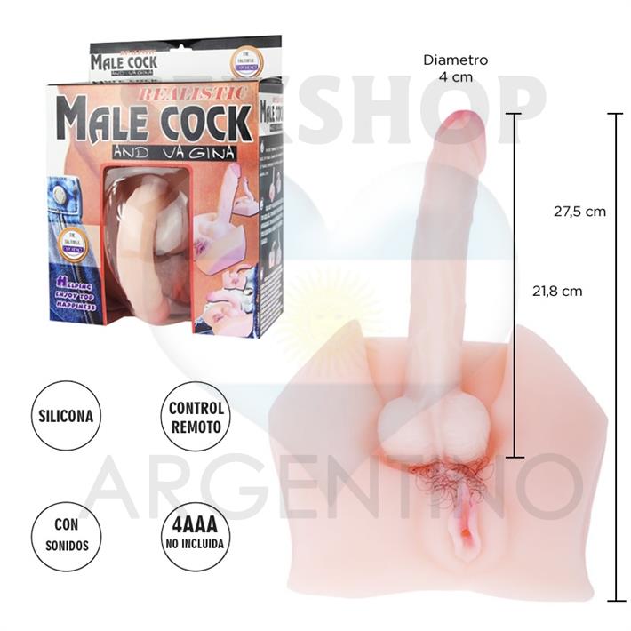 Vagina mas dildo de silicona con distintas vibraciones