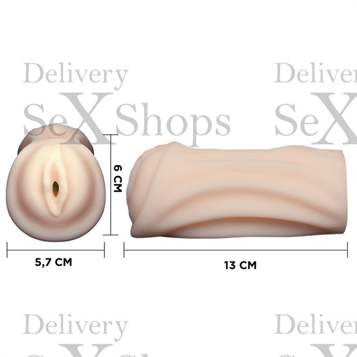 Vagina de suave textura con vibracion regulable