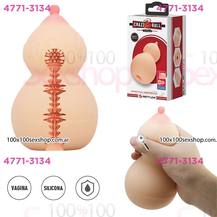 Cód: CA SS-PL-009239N - Masturbador soft skin teta y ano - $ 46500