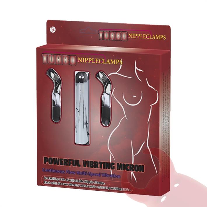 Kit vibrador rigido y prensas de pezones con bala vibradora