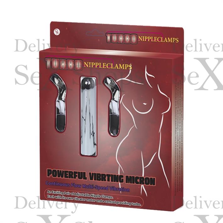 Kit vibrador rigido y prensas de pezones con bala vibradora