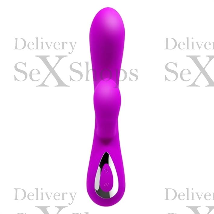 Vibrador con estimulador de clitoris carga usb y control bluetooth
