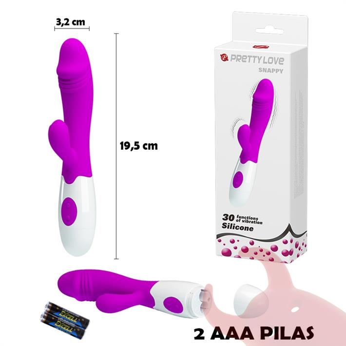  Vibrador con estimulador de clitoris con 30 modos de vibracion 