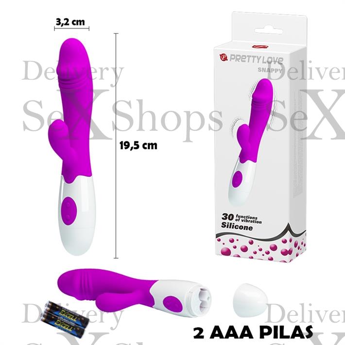  Vibrador con estimulador de clitoris con 30 modos de vibracion 