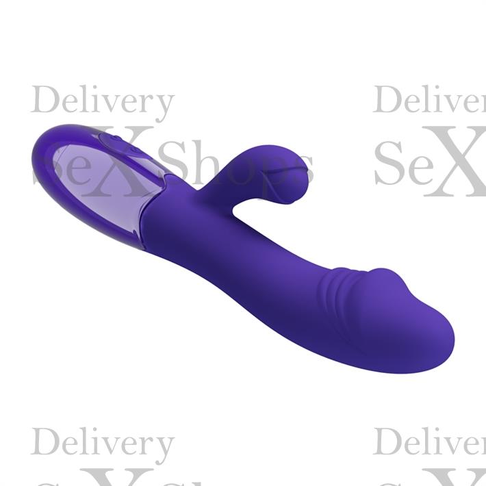 Vibrador con estimulador de clitoris, con 30 funciones y carga USB