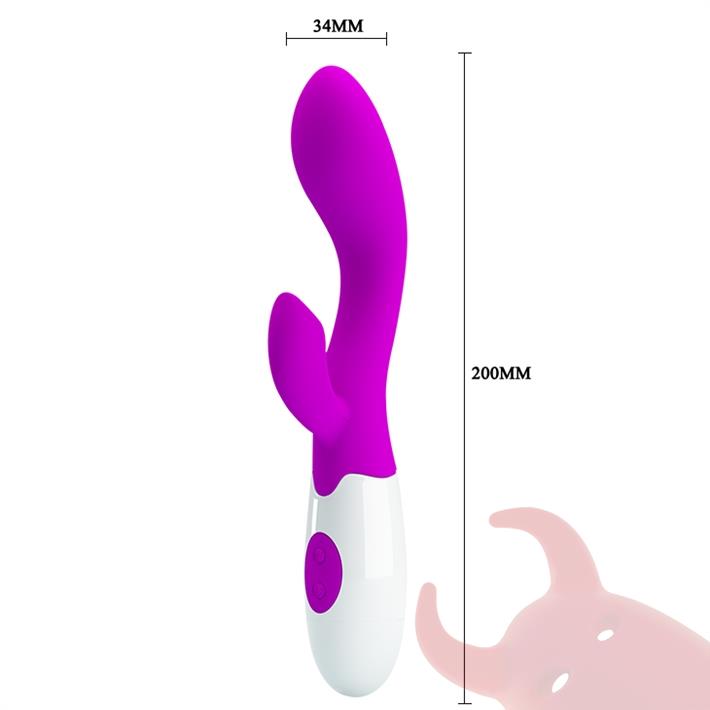 Vibrador de punto G con estimulador de clitoris