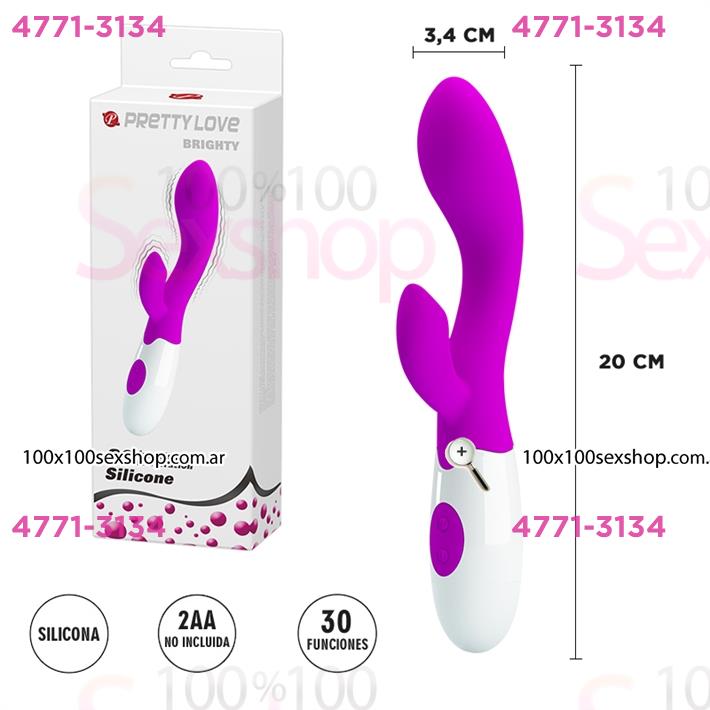 Cód: CA SS-PL-014174 - Vibrador de punto G con estimulador de clitoris - $ 49400