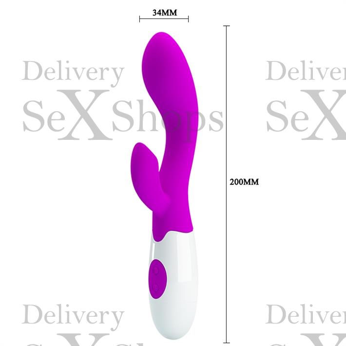 Vibrador de punto G con estimulador de clitoris