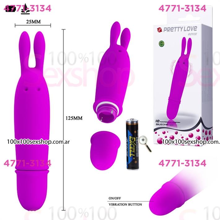 Cód: CA SS-PL-014191 - Masajeador vaginal con forma de conejo y 10 modos de vibracion  - $ 28100