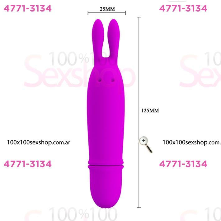 Masajeador vaginal con forma de conejo y 10 modos de vibracion 