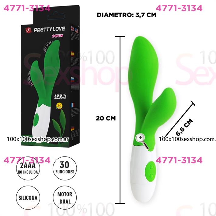 Cód: CA SS-PL-014217 - Vibrador con estimulacion clitorial de suave textura - $ 51300