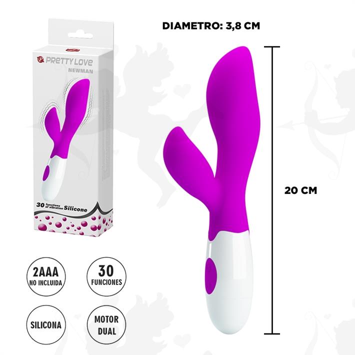 Estimulador vaginal con vibrador de clitoris