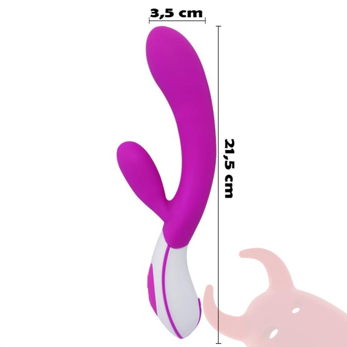 Masajeador con estimulador de clitoris
