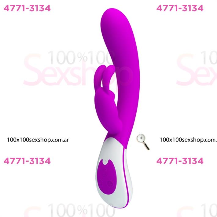Cód: CA SS-PL-014232-1 - Estimulador de punto G con masejador de clitoris y carga USB - $ 63100