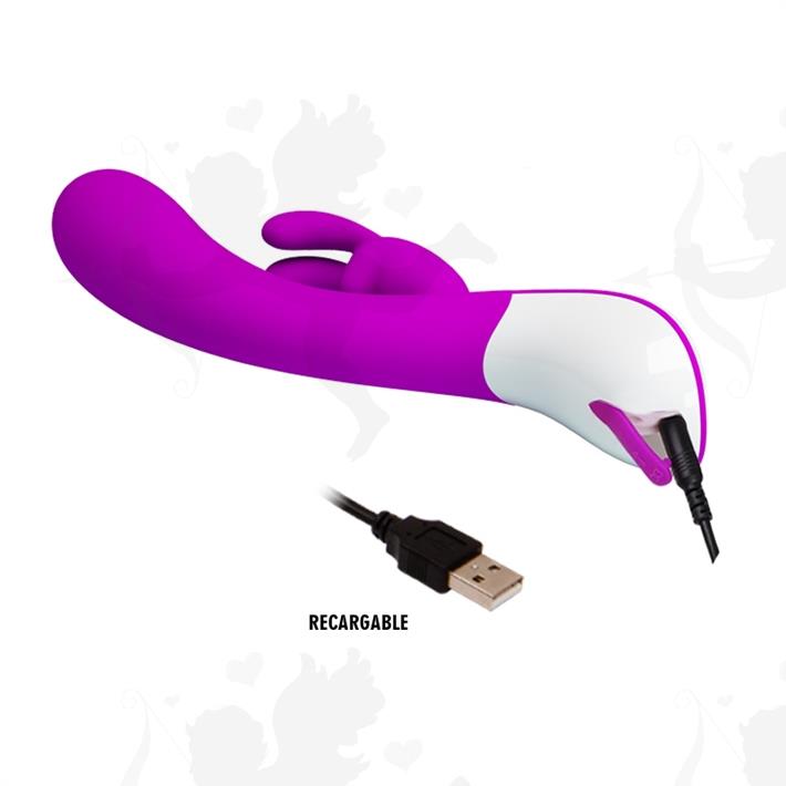 Estimulador de punto G con masejador de clitoris y carga USB