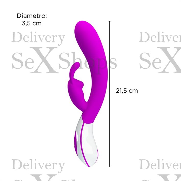  Estimulador de punto G con masejador de clitoris y carga USB 