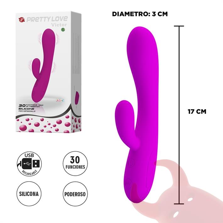  Masajeador de punto G y clitoris con carga USB 