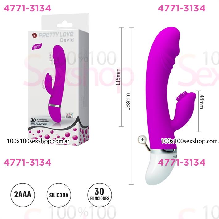Cód: CA SS-PL-014330 - Estimulador de punto G con masajeador de clitoris - $ 58000