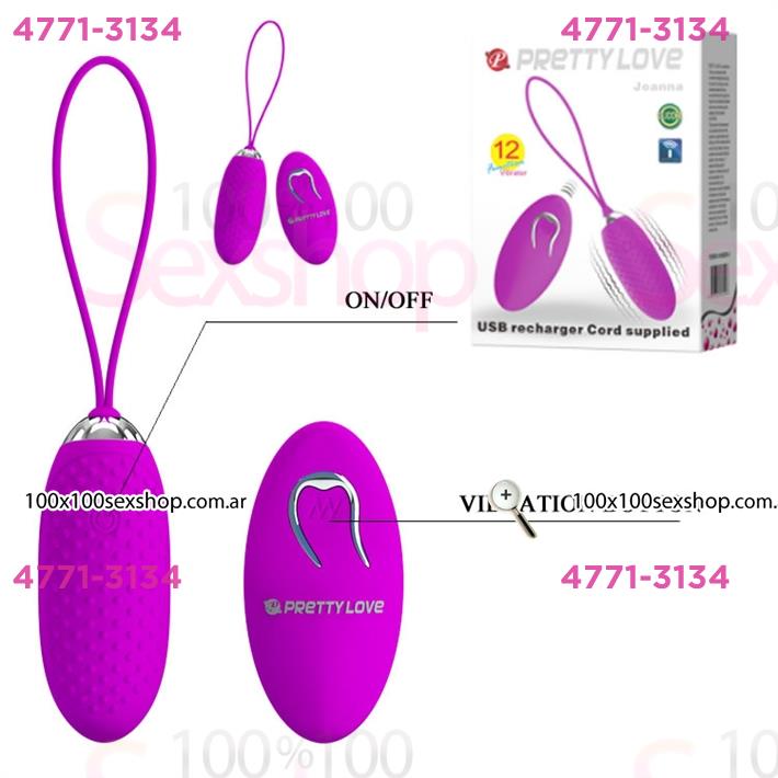 Estimulador de clitoris con 12 velocidades de vibracion control remoto y usb
