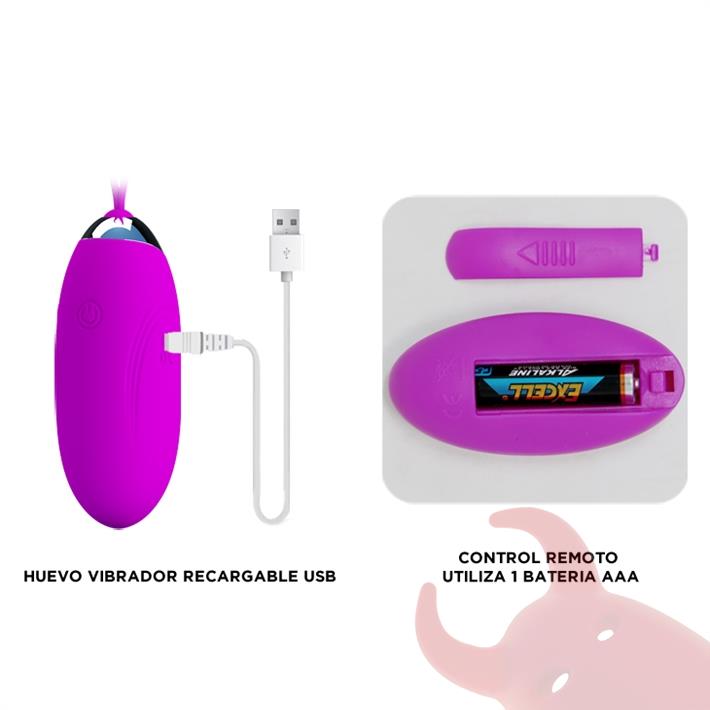 Bala vibradora Jenny con 12 modos de vibracion y carga USB Jenny