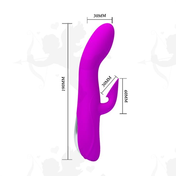 Vibrador con succionador de clitoris. Recargable USB