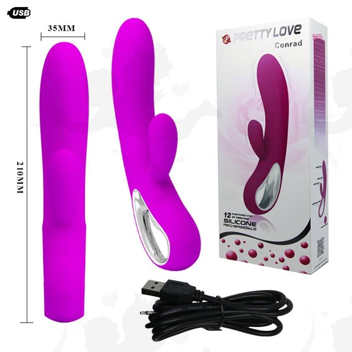 Cód: SS-PL-014413 - Vibrador con estimulador del clitoris y caga USB - $ 21630