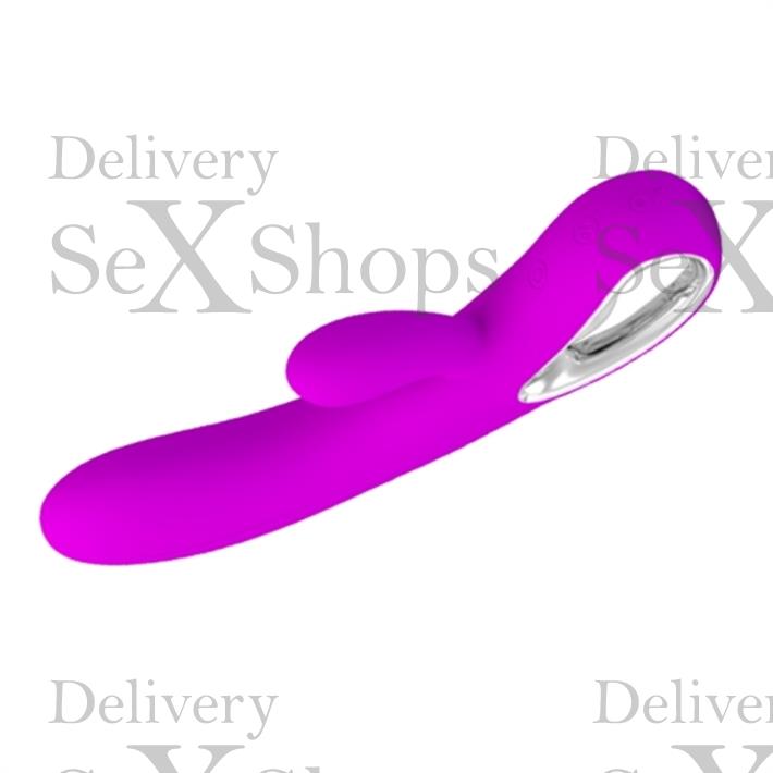 Vibrador con estimulador del clitoris y caga USB