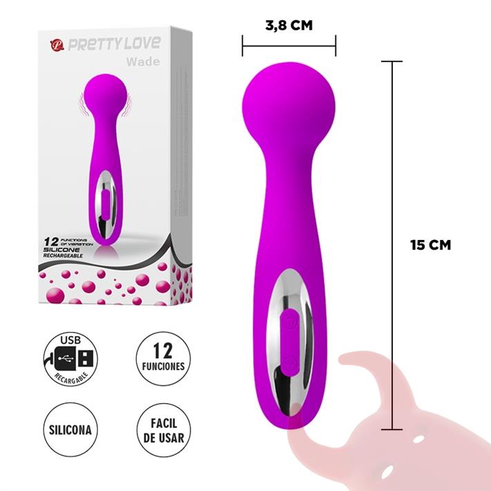  Estimulador vaginal con carga USB y 12 funciones de vibracion 