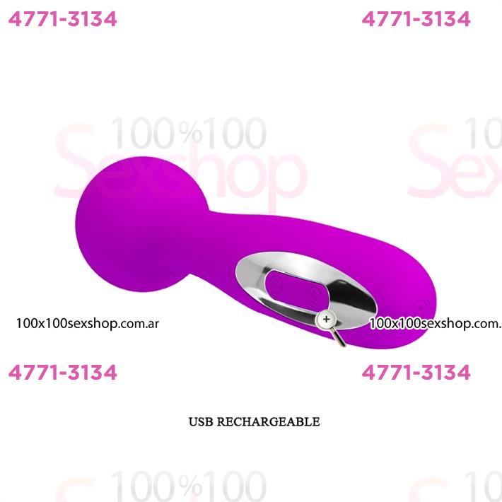 Estimulador vaginal con carga USB y 12 funciones de vibracion