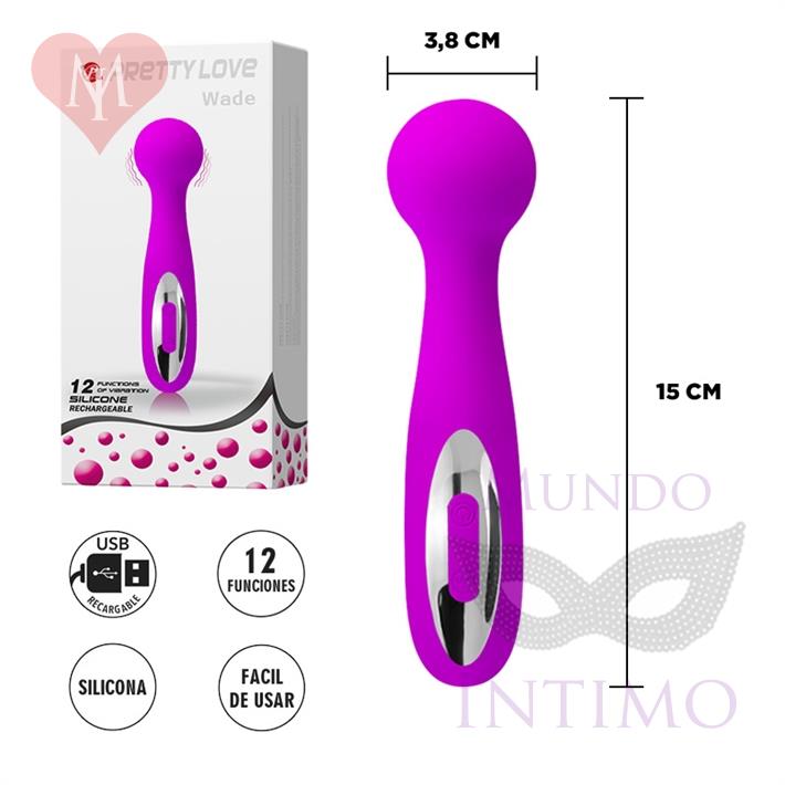  Estimulador vaginal con carga USB y 12 funciones de vibracion 