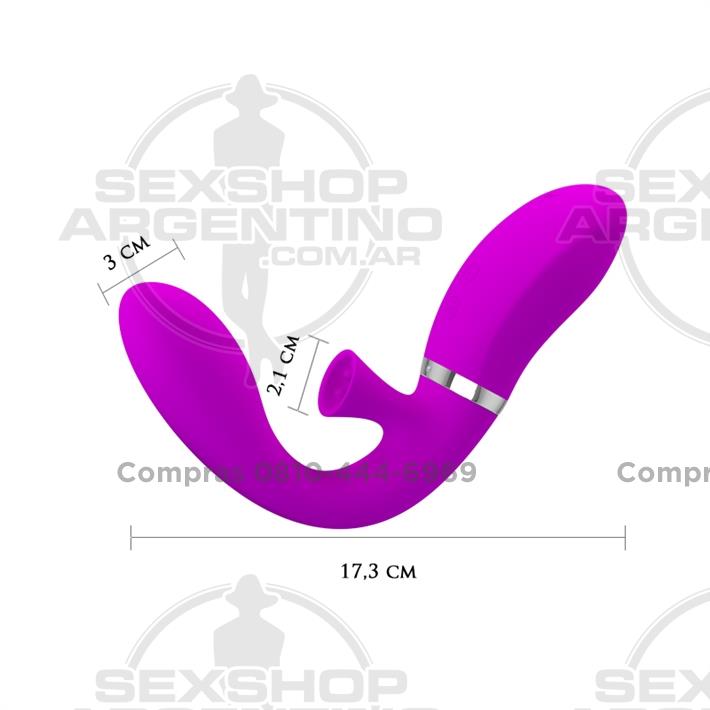 - Vibradora de punto G con succionador de clitoris y carga USB - SS-PL-014435 - Vibradora de punto G con succionador de clitoris y carga USB