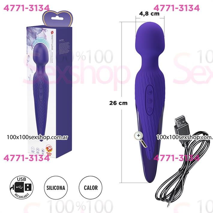 Microfono vibrador con efecto calor y carga USB