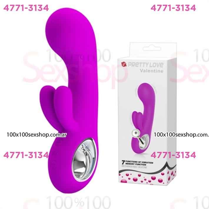 Cód: CA SS-PL-014507 - Vibrador con estimulacion clitorial y carga USB - $ 78100