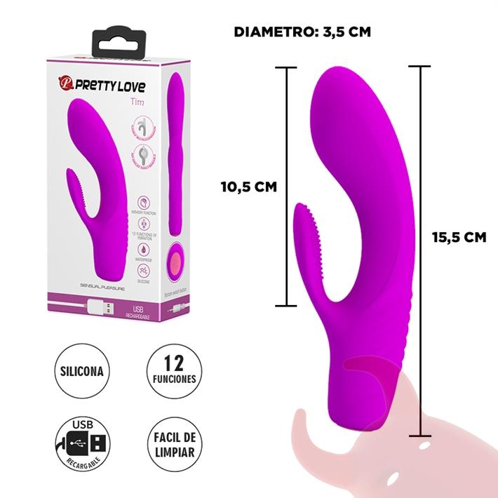  Estimulador de punto G y clitoris con carga USB 