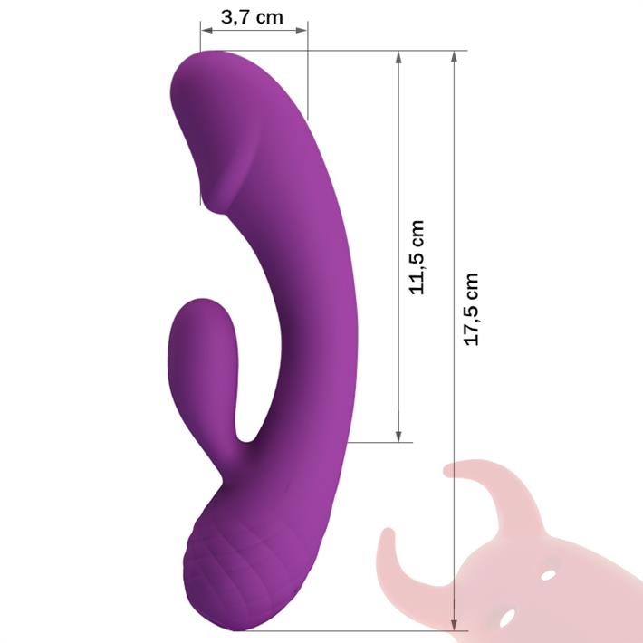 Vibrador con carga usb para estimulacion de punto g y clitoris