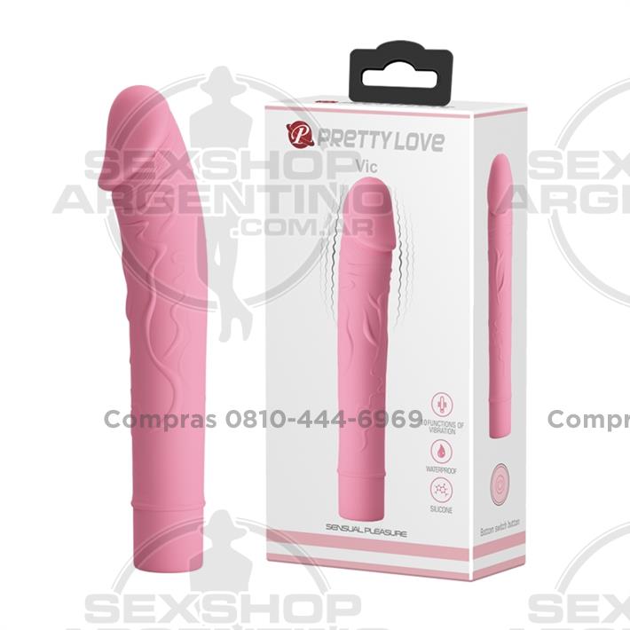 Estimulador con forma de pene y 10 velocidades de vibracion