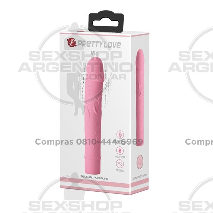 Estimulador con forma de pene y 10 velocidades de vibracion