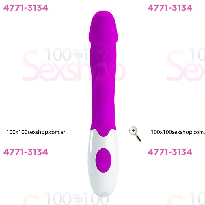 Estimulador vaginal con vibrador de clitoris y 30 funciones de vibracion