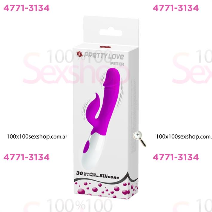 Estimulador vaginal con vibrador de clitoris y 30 funciones de vibracion