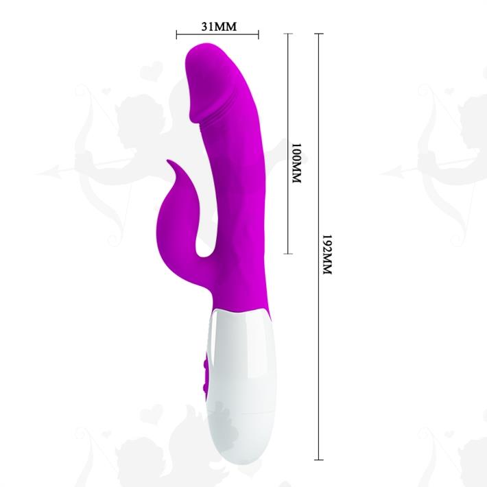 Estimulador vaginal con vibrador de clitoris y 30 funciones de vibracion