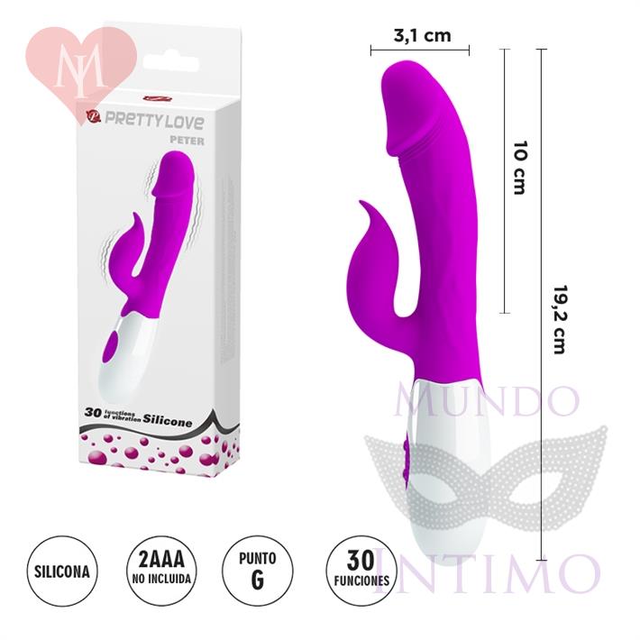 Estimulador vaginal con vibrador de clitoris y 30 funciones de vibracion 