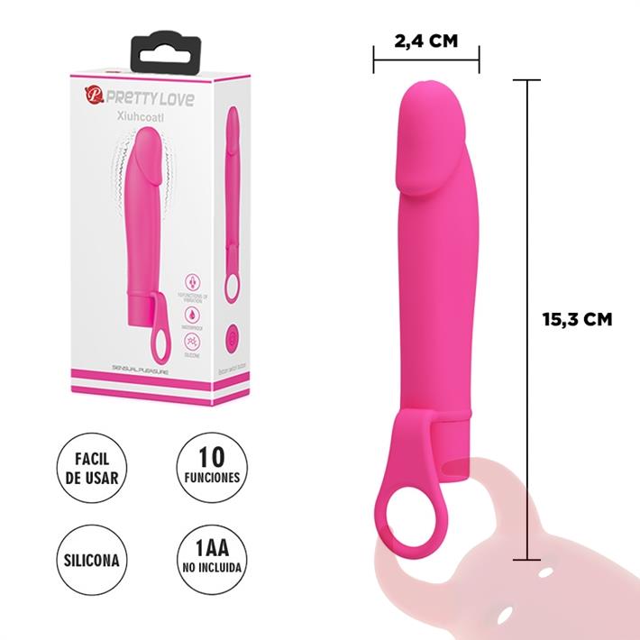  Vibrador con 10 velocidades y anillo para sujetar 