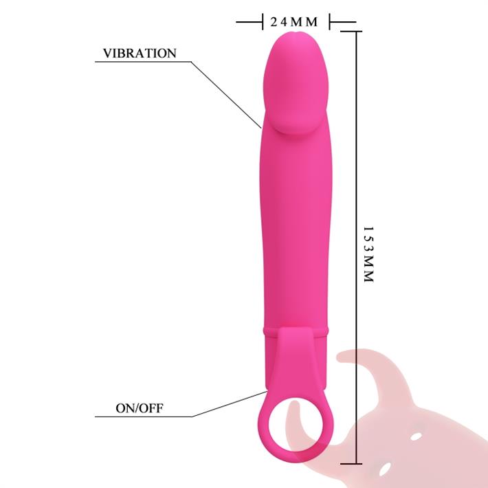 Vibrador con 10 velocidades y anillo para sujetar