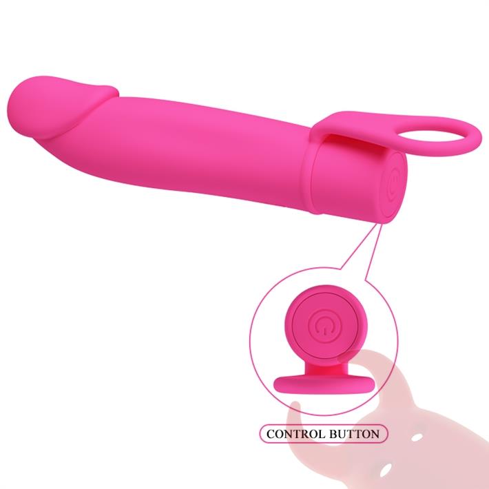 Vibrador con 10 velocidades y anillo para sujetar