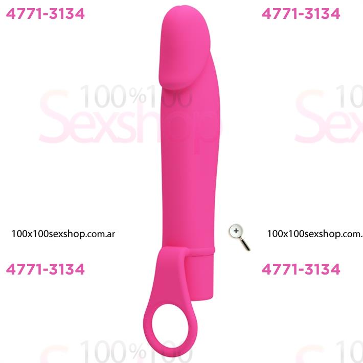 Vibrador con 10 velocidades y anillo para sujetar