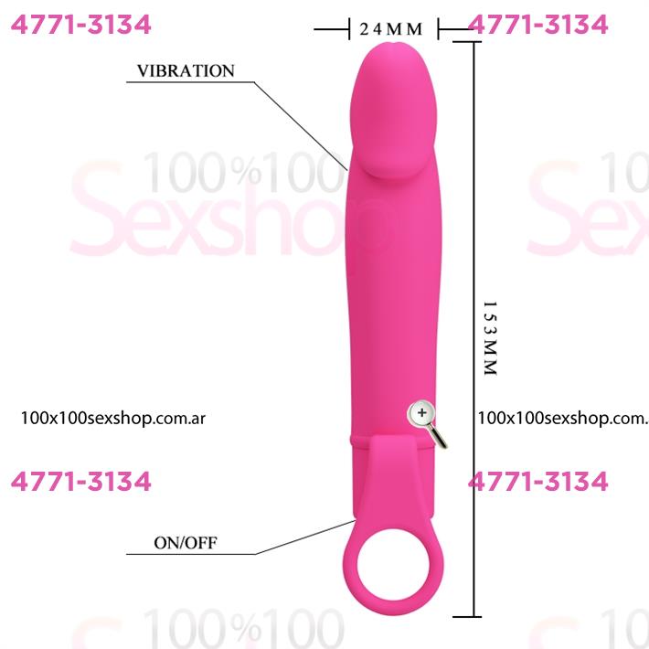 Vibrador con 10 velocidades y anillo para sujetar