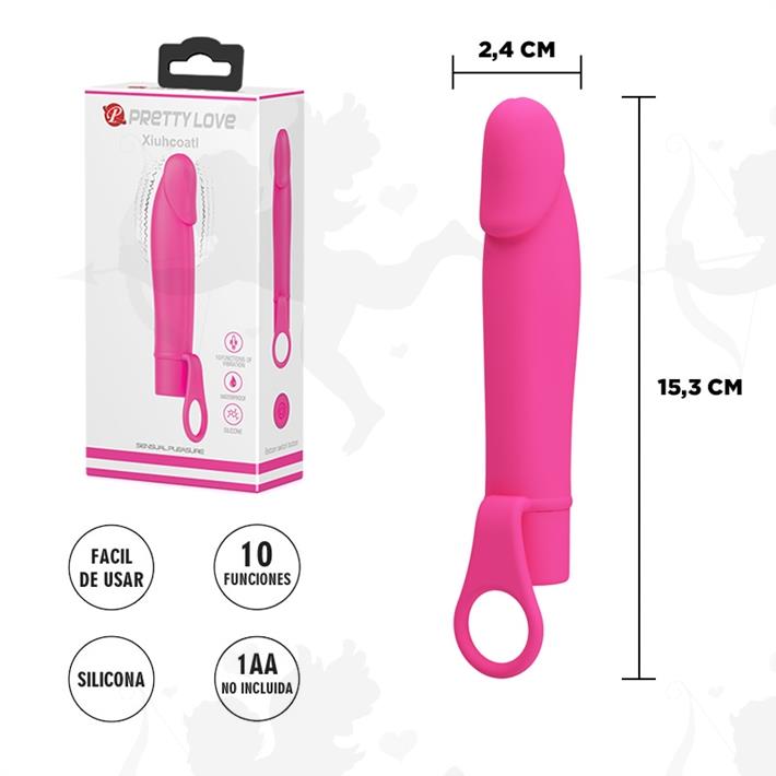  Vibrador con 10 velocidades y anillo para sujetar 