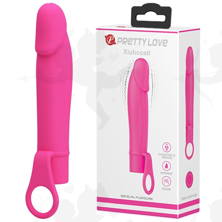 Vibrador con 10 velocidades y anillo para sujetar