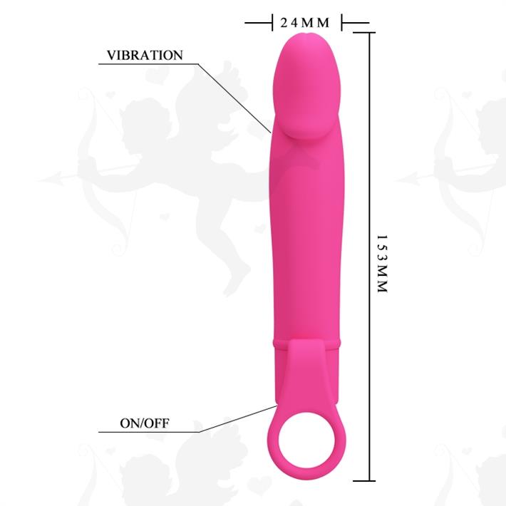 Vibrador con 10 velocidades y anillo para sujetar