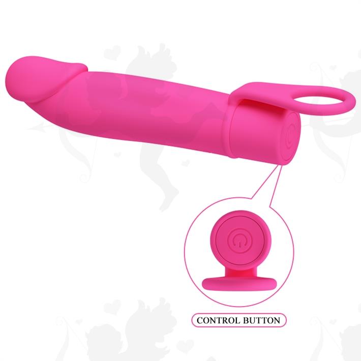 Vibrador con 10 velocidades y anillo para sujetar